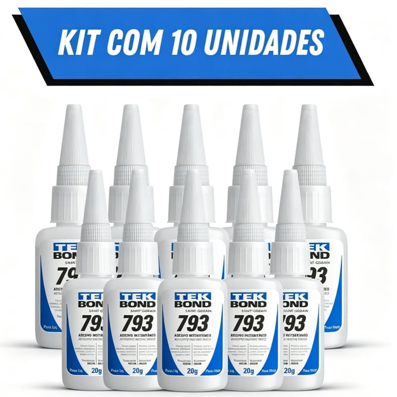 Kit 10 Cola Instantânea Tek Bond 793 20g
