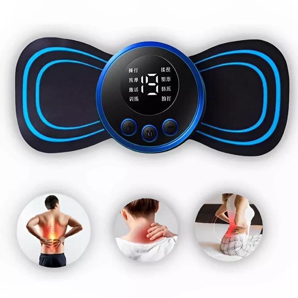 Mini Massageador Elétrico Portátil - Alívio de Tensão e Dor Muscular