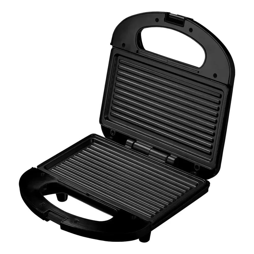Sanduicheira e Grill Elétrica 750W Lanches 110V Dupla Antiaderente Preta 127V Agratto Sa Black