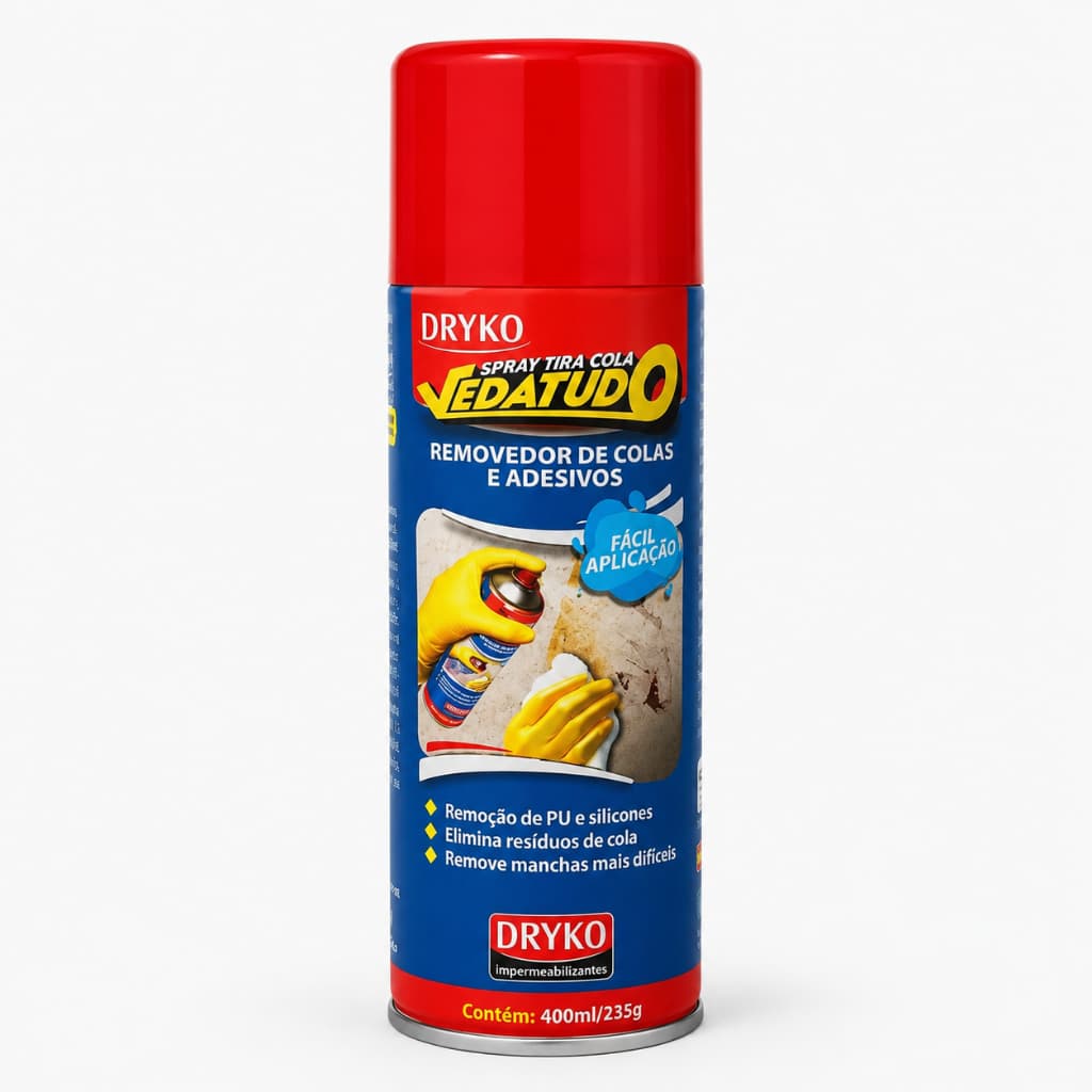 Removedor De Colas e Adesivos Pu E Silicone 400 Ml Remove Tudo Dryko Spray ENVIO IMEDIATO!!