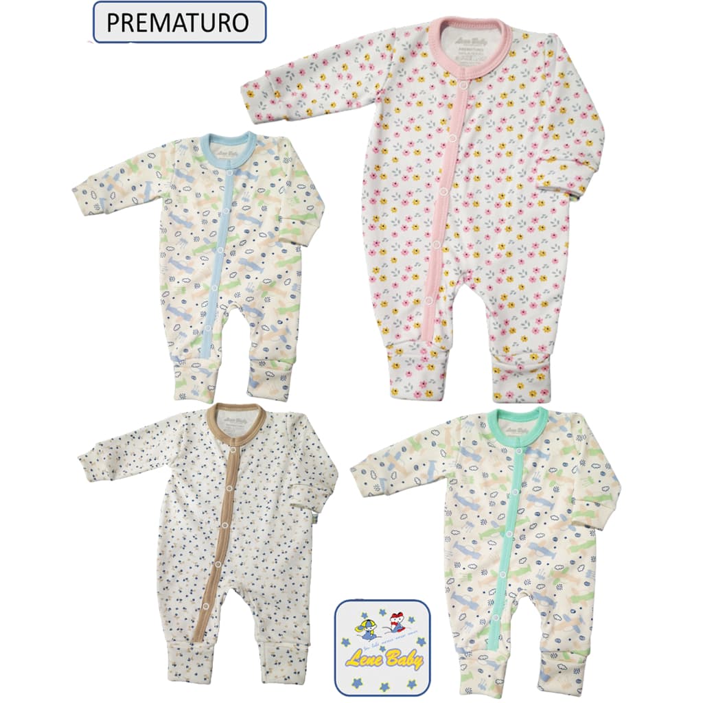 Macacão Longo Prematuro com pé Reversivel Lene Baby