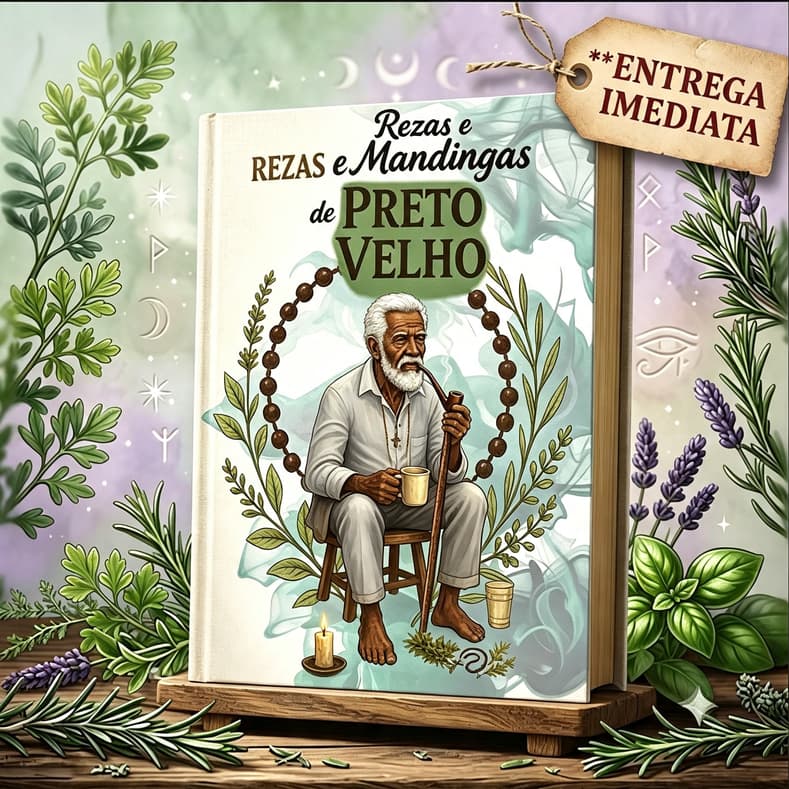 📘 Livro Rezas e Mandingas Preto Velho Descarrego, Abrir Caminhos, Proteção, Fé e sabedoria ancestral
