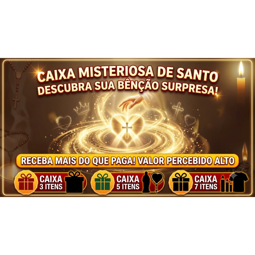 Mystery Box CAIXA SURPRESA Santo De Devoção Kit Devocional