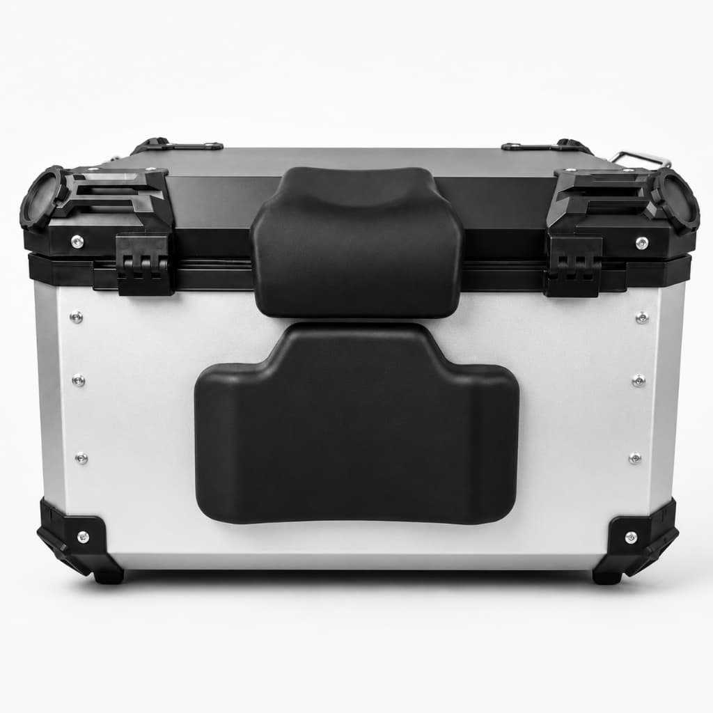 Encosto Almofada para Baú Bauleto Moto Universal Impermeável Garupa Kit 2 Peças 24cm