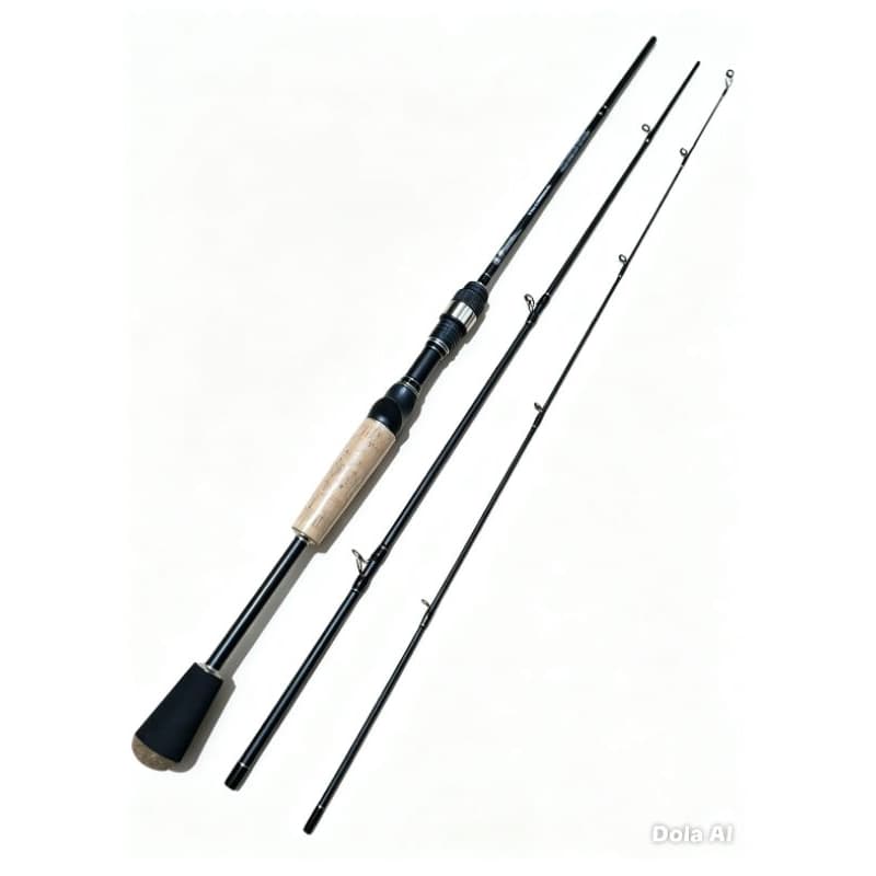 Vara De Pesca Kawana Travel Ação Rápida Ultra Leve 3 Partes - Fibra de carbono Carretilha e molinete