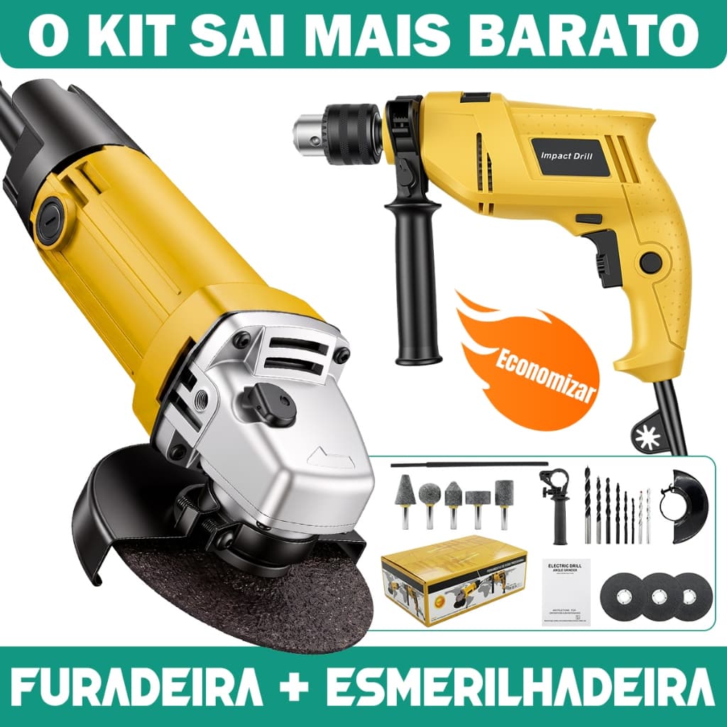Professional Drill 950W 10mm and 950W PEEL 2-IN-1 KIT With Hard Case 220V