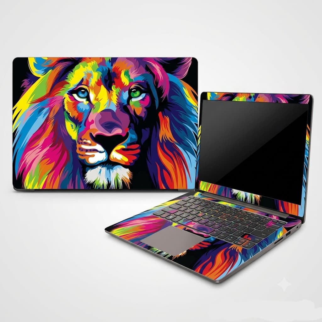 Skin Adesivo p/ Notebook Personalizado - Completo c/ 3 partes (Tampa, Teclado e Tela) - Capa Película Protetor Tablet Ma