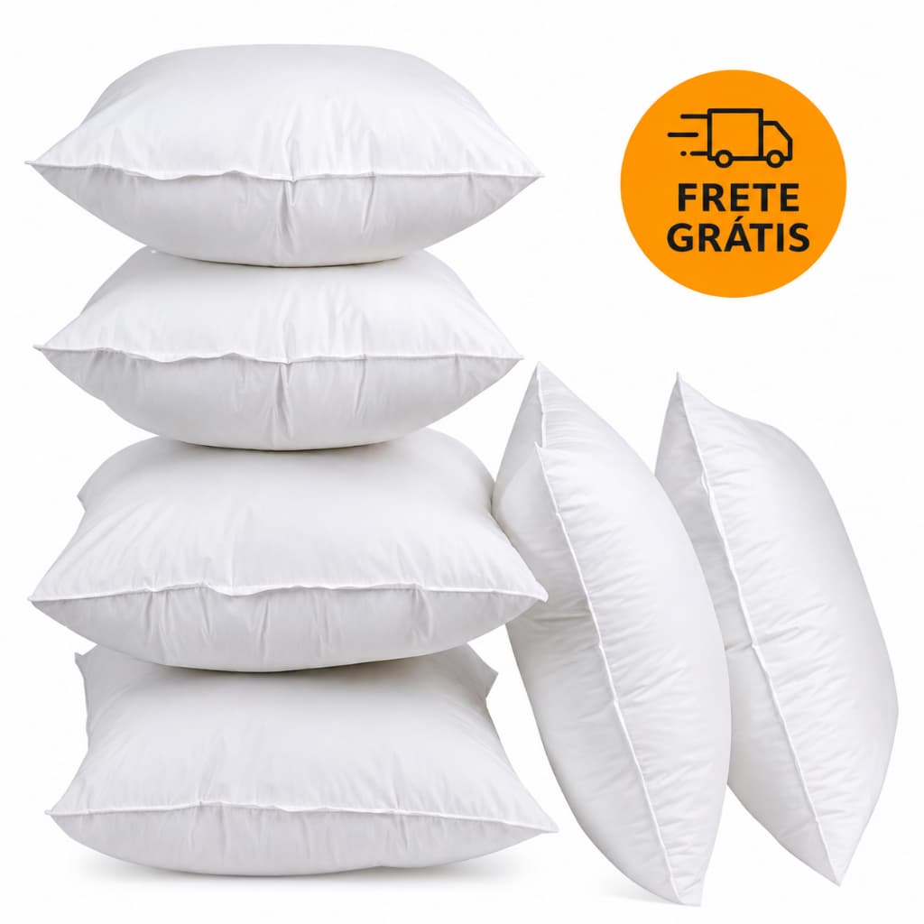 Refil Enchimento de Almofada 45x45Premium Super Macio e Fofinho- Lavável Direto da Fábrica! Envio Já