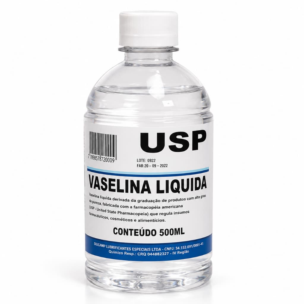 Vaselina Líquida Usp Farmacêutica Incolor Sem Cheiro puríssima 500 ml
