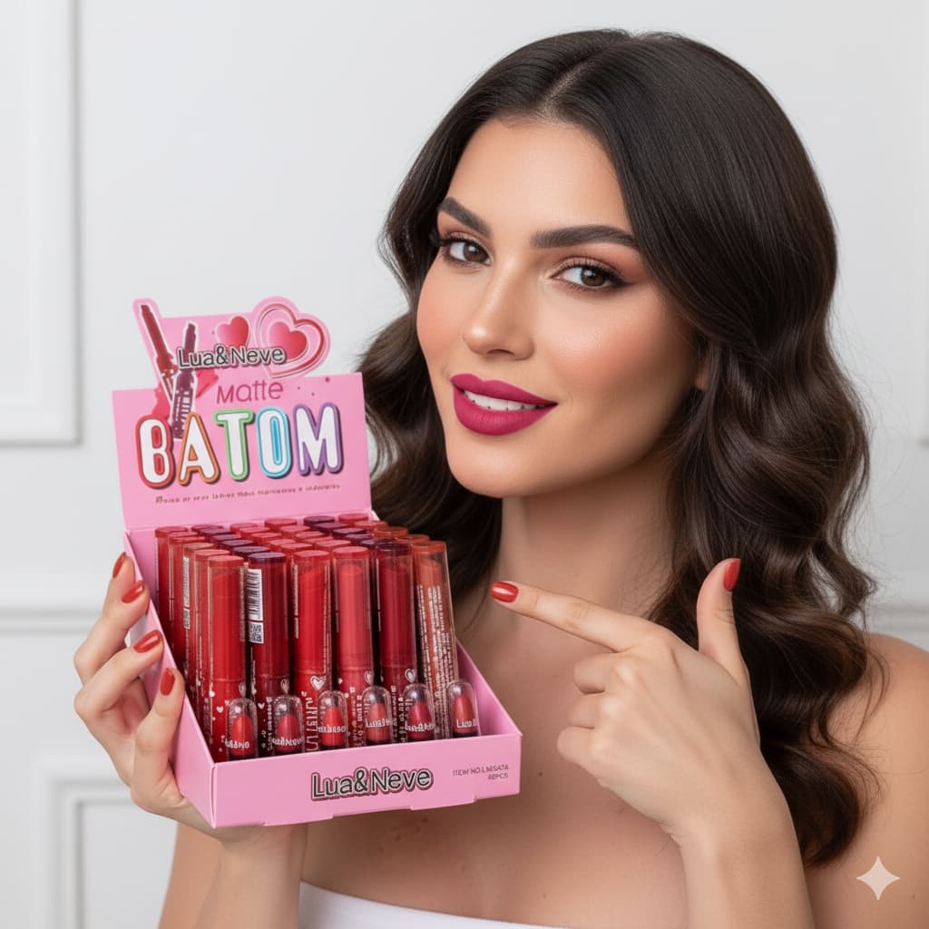 Batom Matte Lua & Neve Longa Duração | 6 Cores Disponíveis