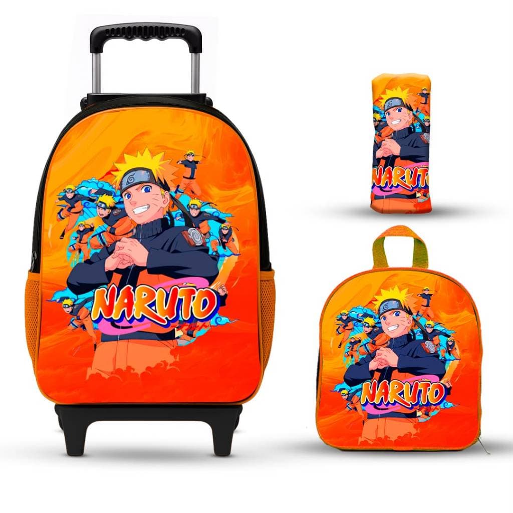 MOCHILA ESCOLAR DE RODINHA \ KIT MOCHILA , LANCHEIRA, ESTOJO. PARA VOLTA AS AULAS MASCOLINO
