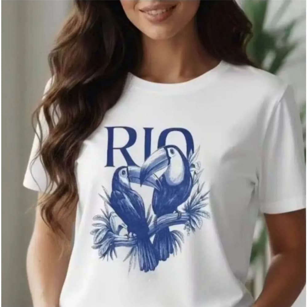 Camiseta Feminina Estampada T Shirt 100% Algodão Blusa Tendência Camisa Estilo Blogueira Blusinha