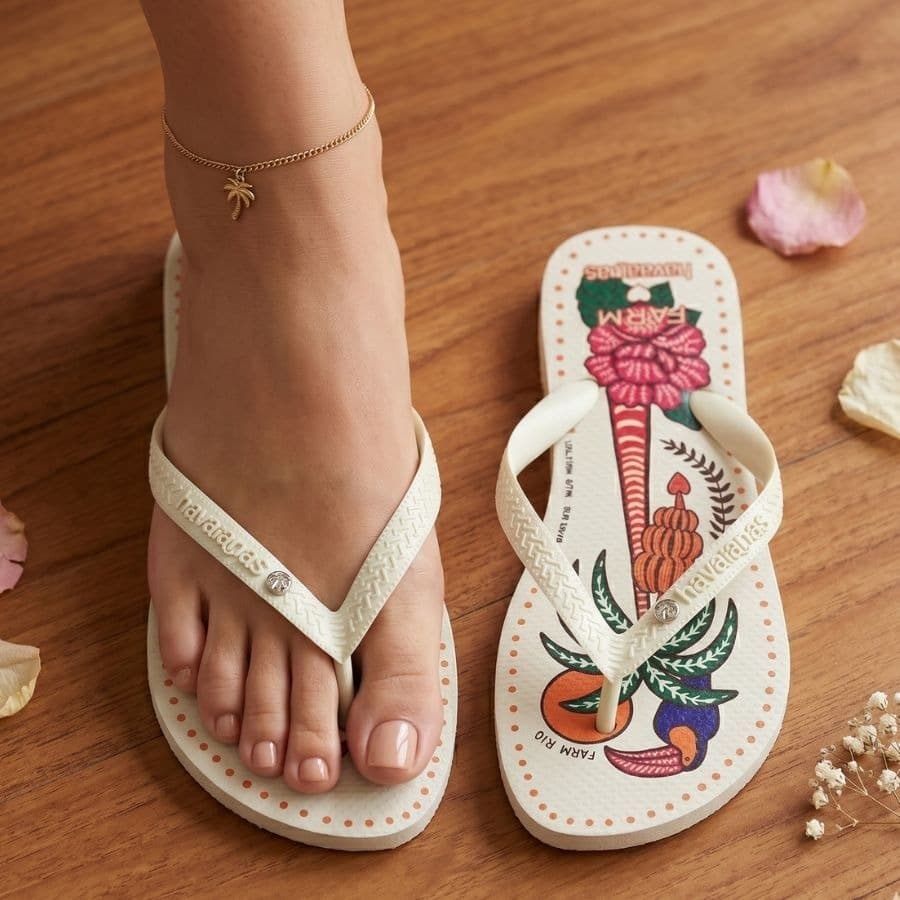 Kit 2 Pares Chinelo Havaianas Feminino Farm Tropical Vibes Promoção Verão