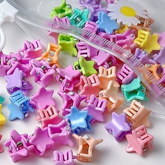 KIT 100 unidades Candy Color Mini Small Grab Clip Children's Hair Accessories-GUI ANA