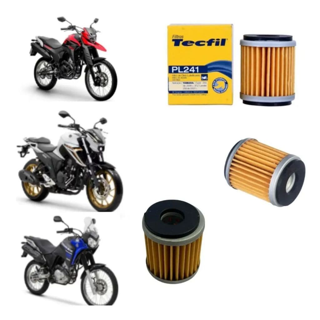 Filtro de Óleo Motor Tecfil PL241 Original Yamaha Fazer 250 Lander Tenere XTZ XT250 Crypton