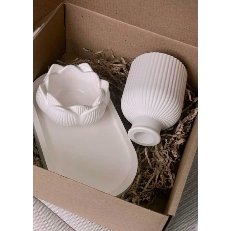 Kit 15 unidades Comjunti gesso 3 peças Branco