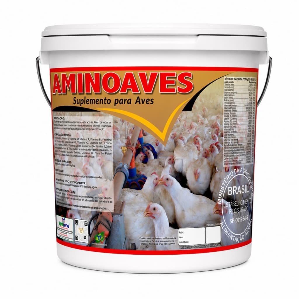 Suplemento Para Galinhas Poedeiras e Frangos AMINOAVES 1kg a 5kg