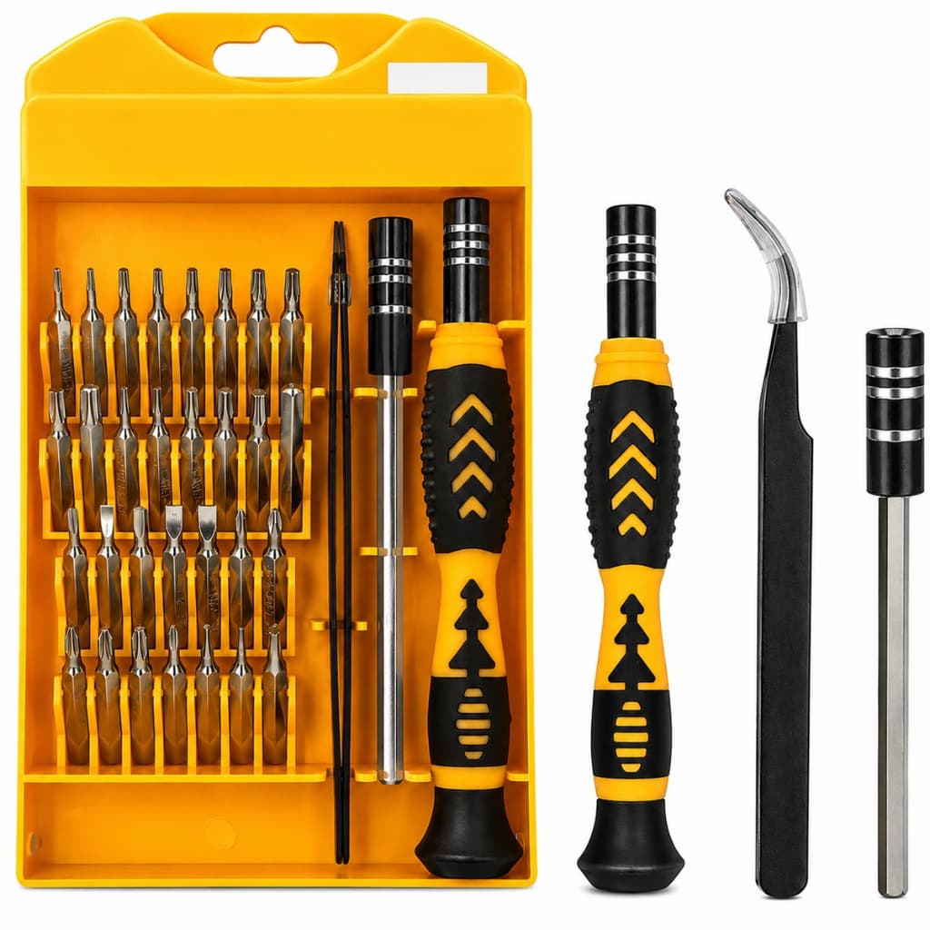 Kit 32 Ferramentas mini chaves fenda philips Torx T3 T4 T5 T6 T7 T8 T9 T10 T15 T20