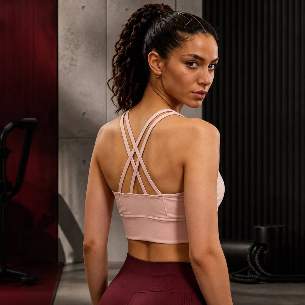 Lindas roupas íntimas esportivas nas costas