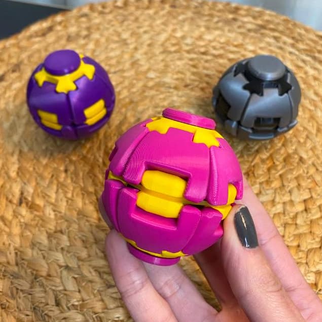 Bolinha Giratória Spinner - HelixCore 3D - Galaxy Spin - Brinquedo Mágico Anti Estresse - Pião Criança - ESCOLHA A COR