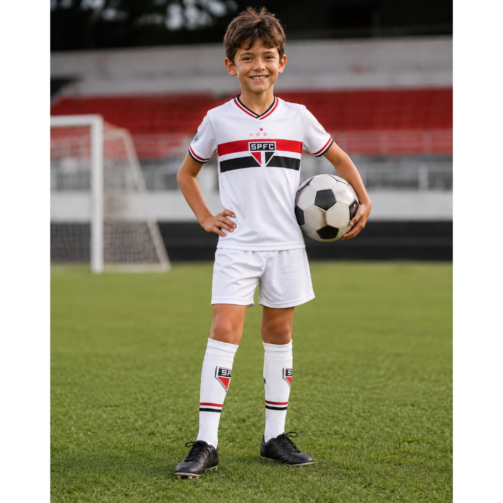 Meião De Futebol Futsal Do São Paulo  Infantil/Juvenil Licenciado