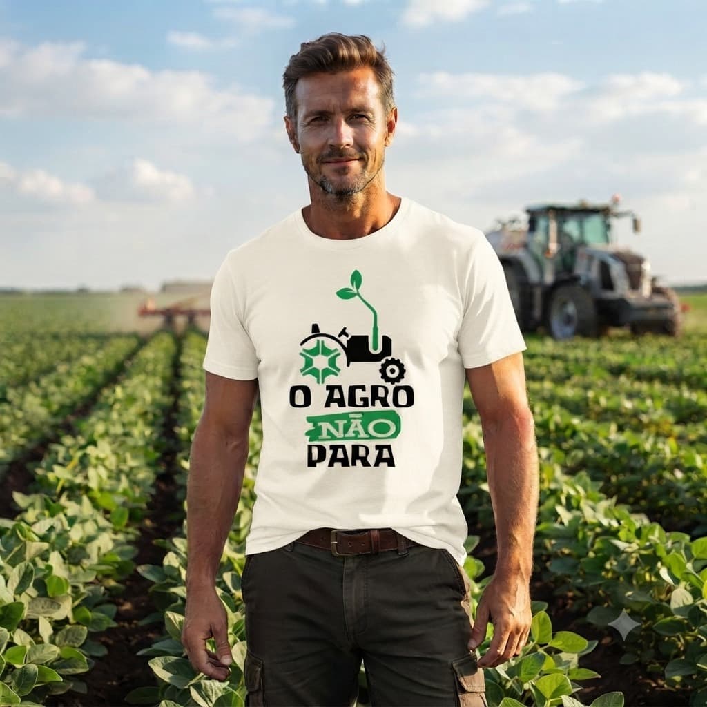 Camiseta Camisa Masculina Minimalista Agro Rústico Malha 100%