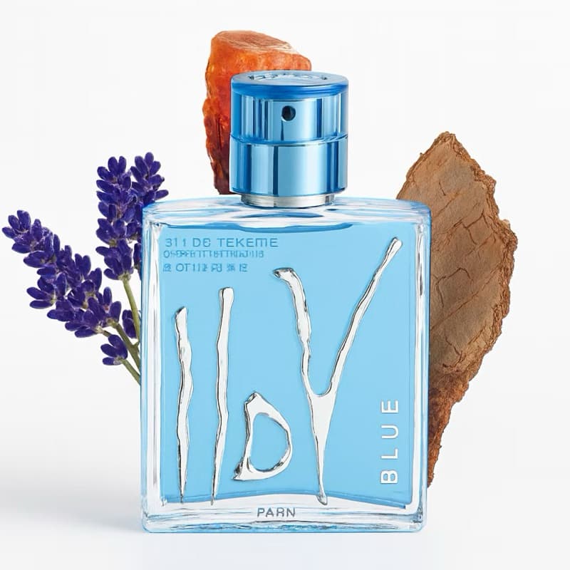 Perfume UDV Paris Blue Eau Toilette Ulric de Varens Masculinno 100ml Lavanda Amadeirado