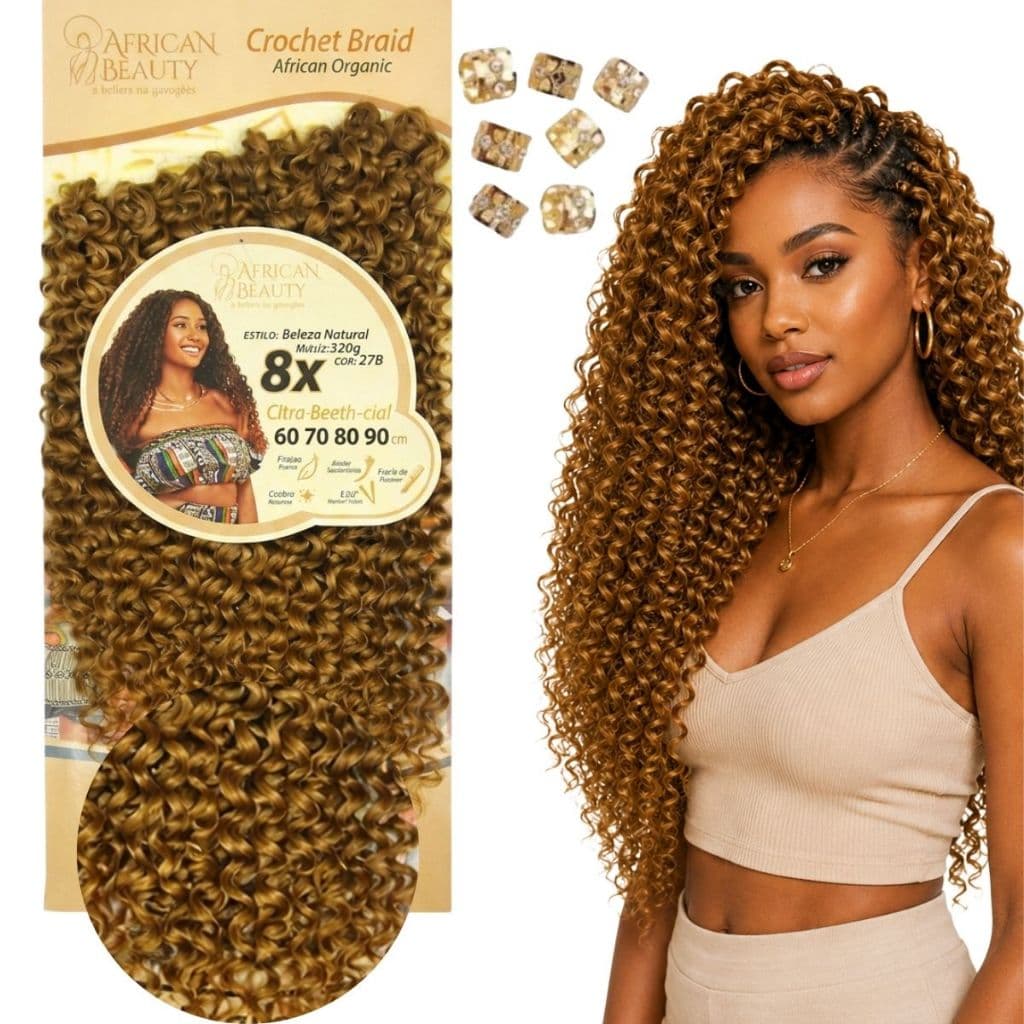 Cabelo Cacheado 90cm Crochet Braids African Beauty 320g
