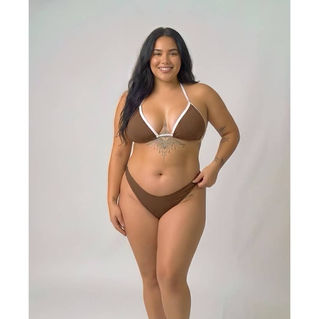 Biquíni asa delta e cortininha plus size do 38 ao 50