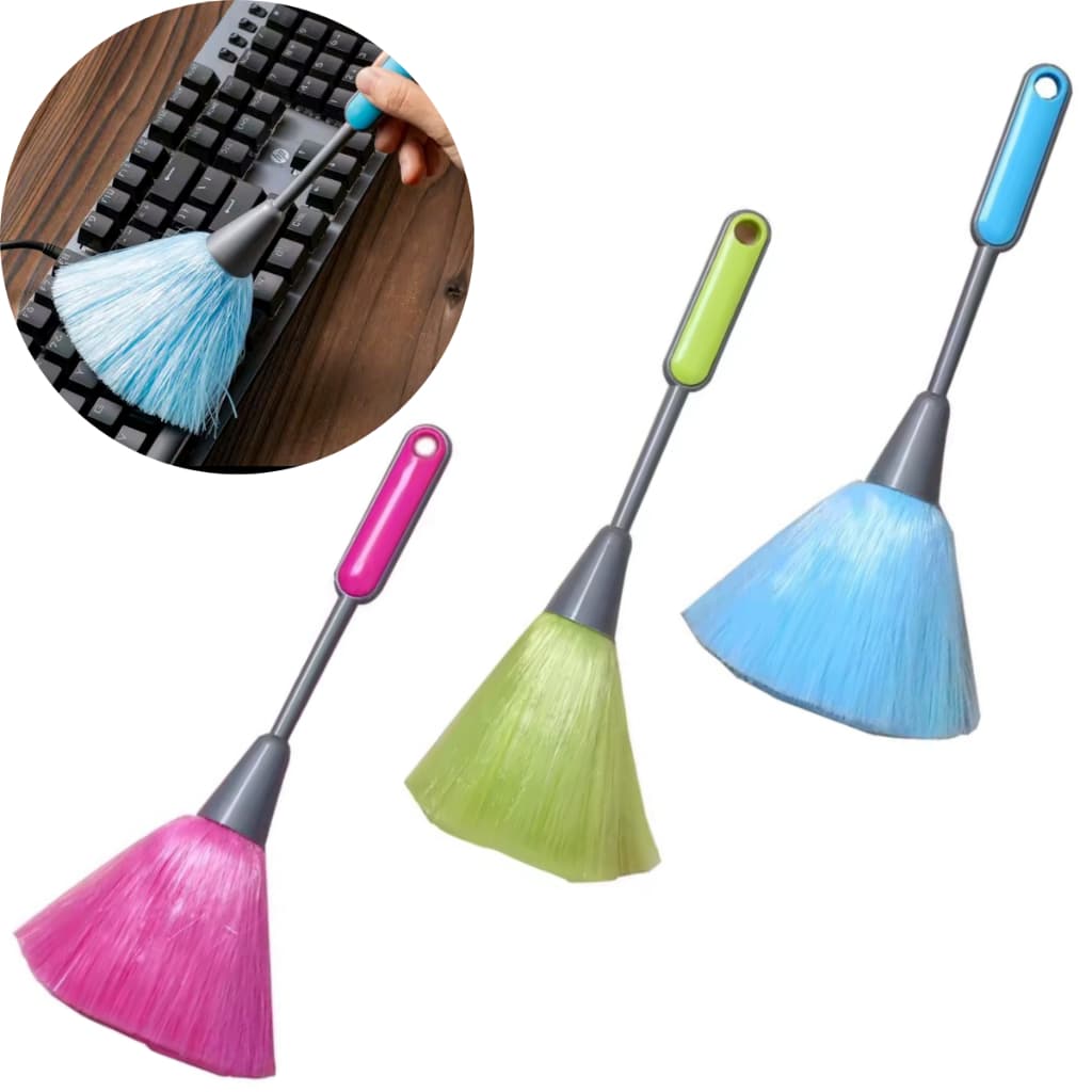 Espanador de Pó Mini 27cm Multiuso limpeza de teclados Esmaltaria Cantinhos limpeza Delicada Uso Geral