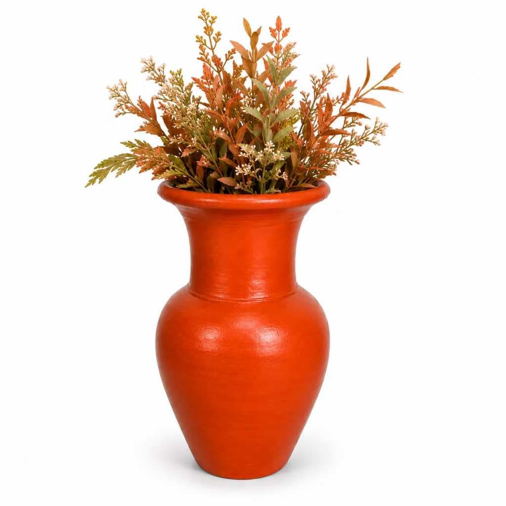 Vaso Decorativo de Barro para Arranjos Florais Centro de Mesa Sala de Estar