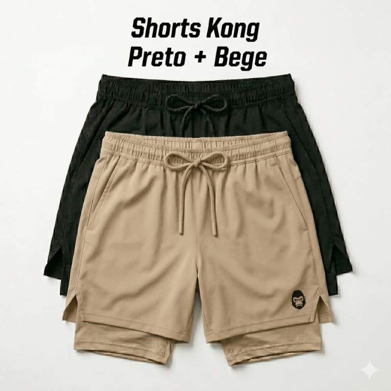 Bermuda Masculina Kong com Forro Duplo para Máximo Conforto