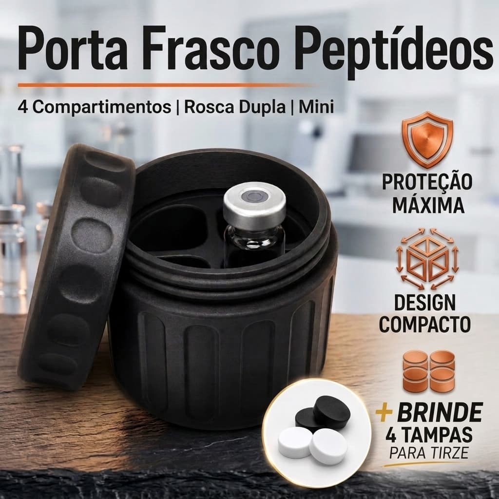 Porta Frascos Ampolas 3ml Reforçado Organizador Rémedios Tirze Premium Compacto Transporte Seguro