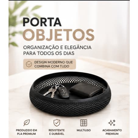 Organizador de mesa Porta Objetos, Carteira e celular/ Bandeja Decorativa Moderna Casa e Escritorio