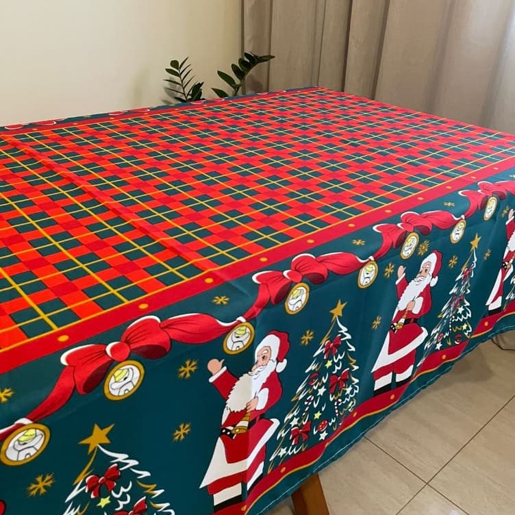 Toalha de Mesa 2,00m x 1,40m Para Mesa 6 Cadeiras Forro Mesa