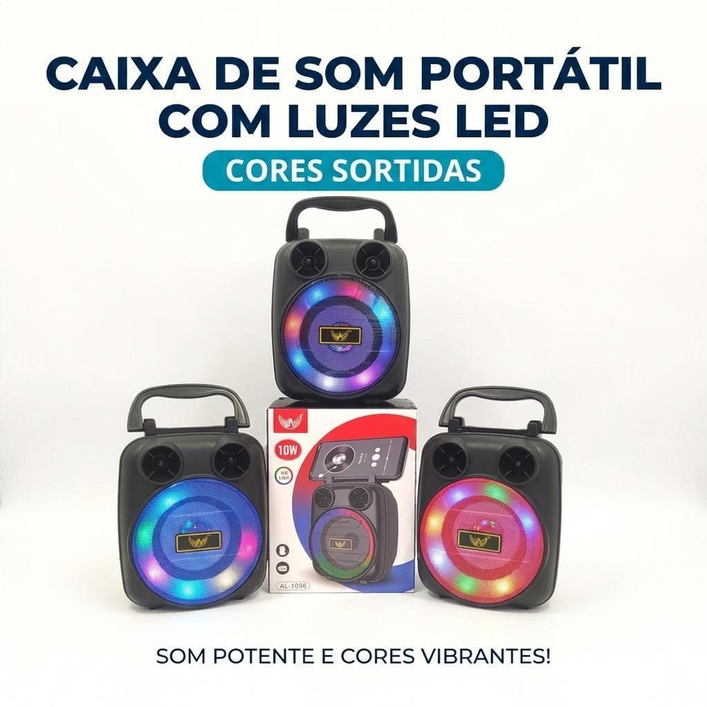 Caixa de Som Bluetooth 5.0 Altomex AL-1098 5W USB Micro SD FM