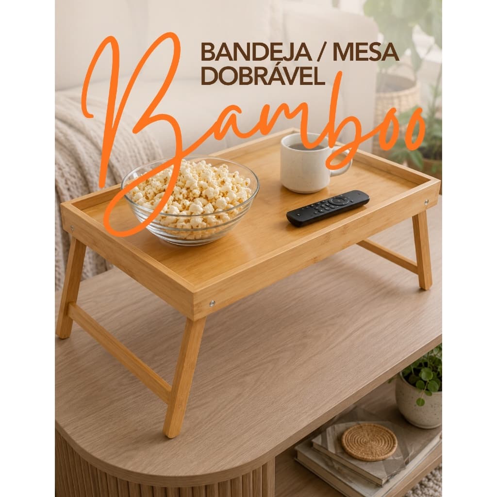 Bandeja para Café da Manhã Bambu Dobrável Retrátil Mesa de Cama Notebook Tablet Jantar Sofá Mesa Portátil Auxiliar