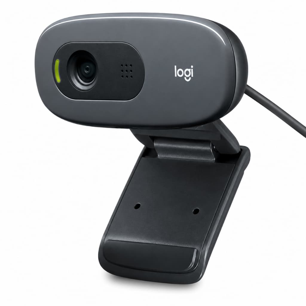 Webcam Logitech C270 HD 720p 30FPS USB Com Microfone Integrado Para PC Notebook