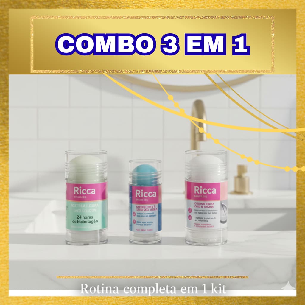 Combo Ricca Bastão Hidratante + Área dos Olhos + Efeito Lifting