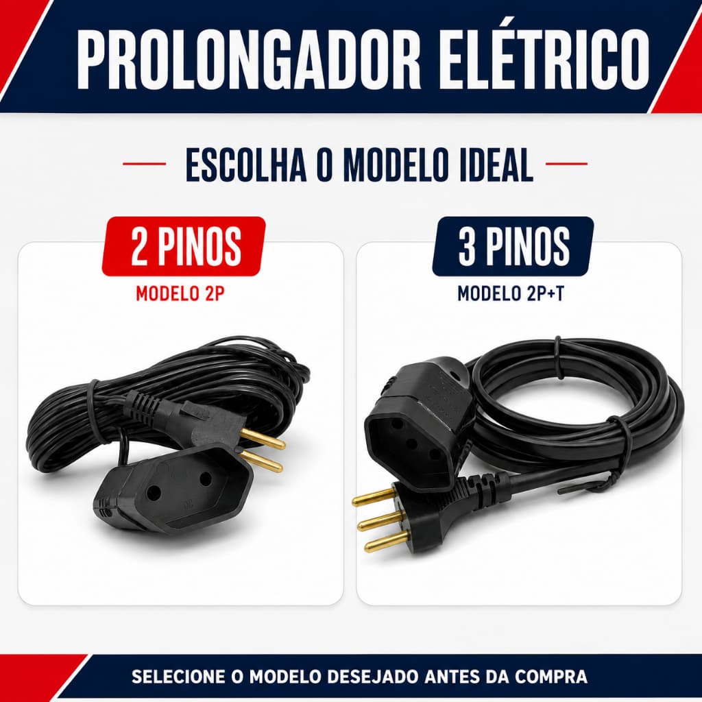 Cabo Prolongador Pararelo 2P/ Cabo PP Plano 2P+T