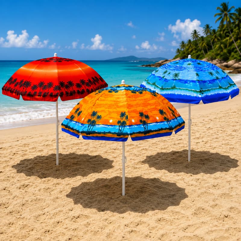 Guarda Sol Grande praia piscina gigante 1,80cm cores diversas com aste Articulado