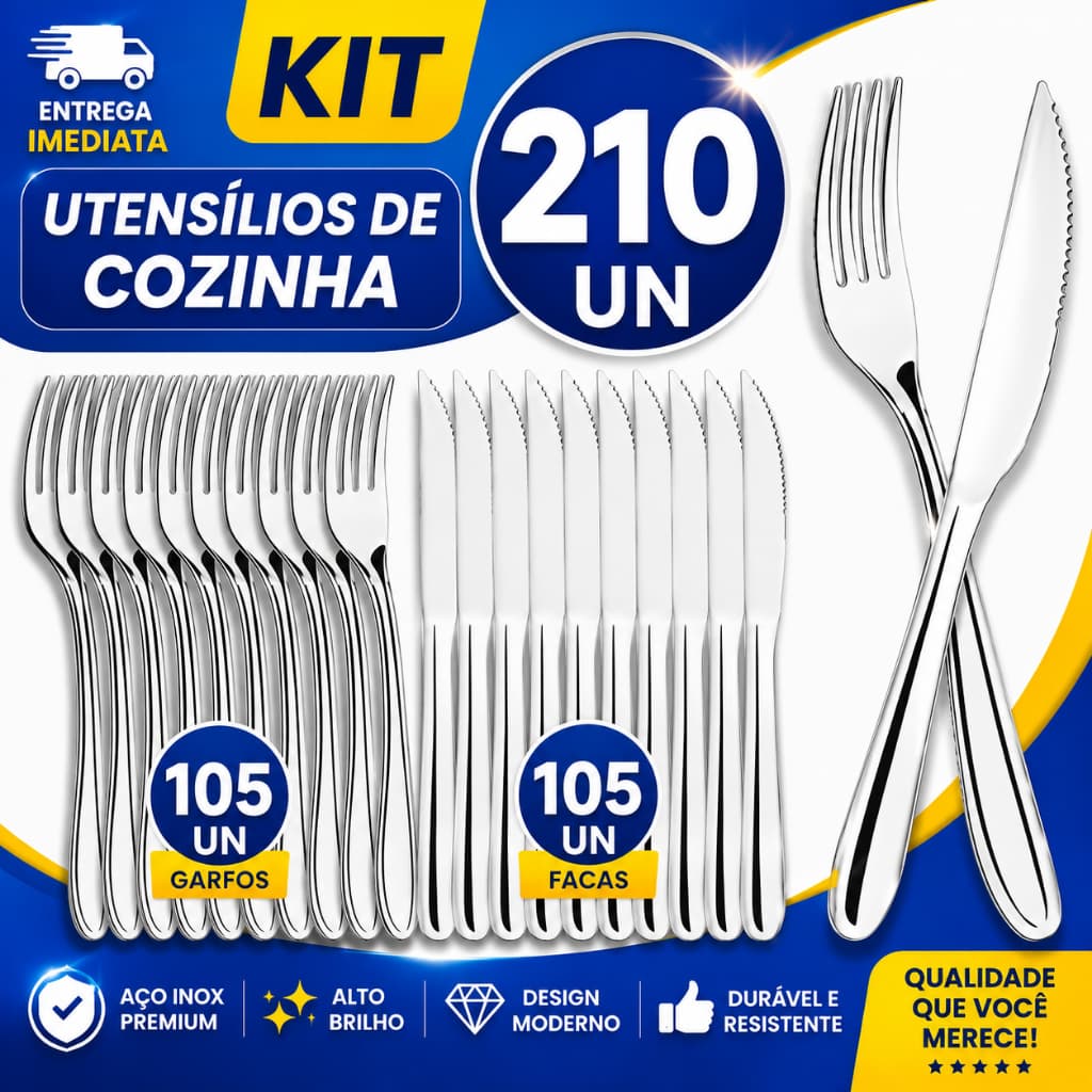 Talheres Cozinha Faqueiro Completo Prateado Aço Inox Restaurante Buffet Garfo Faca  Profissionais Hotel Resistente