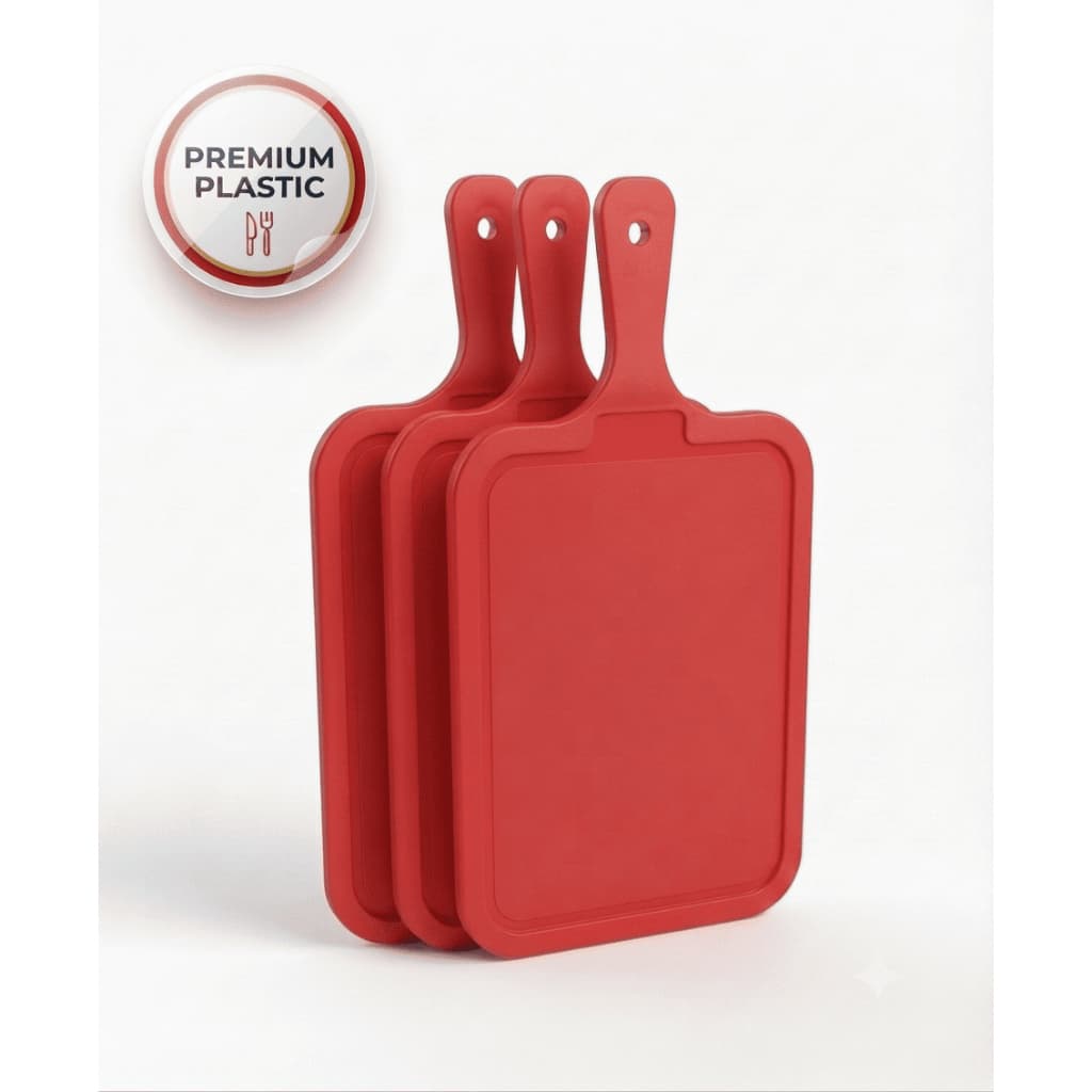 Kit 3 Tábuas de Corte Pequenas em Plástico PP | Para Carnes, Legumes, Frutas e Alimentos | Polipropileno Resistente