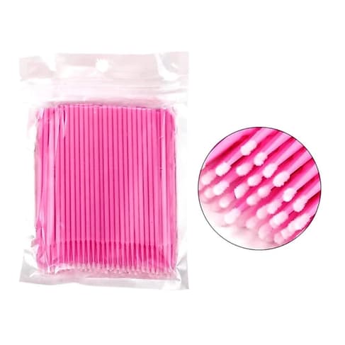Microbrush Descartável 100 Unidades Aplicador para Extensão de Cílios e Alongamento de Unhas