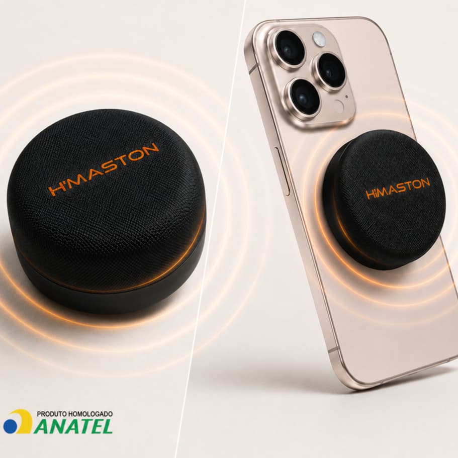 Caixa de Som Bluetooth 15W H'Maston AM55 Base Magnética Sem Fio Portátil para Celular Android iPhone Som Potente