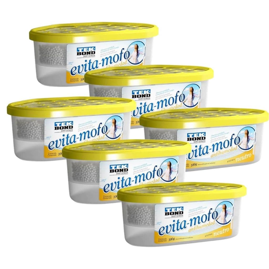 Kit 6 Evita Mofo Neutro Guarda Roupa Armário TekBond 100g