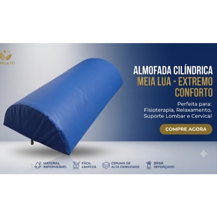 Rolo posicionador Meia Lua Ortopédico Fisioterapia impermeavel pilates Exercício Massagem com Capa Removível