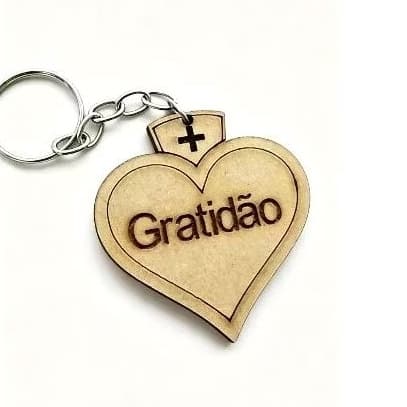Kit CORAÇÃO GRATIDÃO, 30 chaveiro já vai montado com argola e corrente por R 37,50