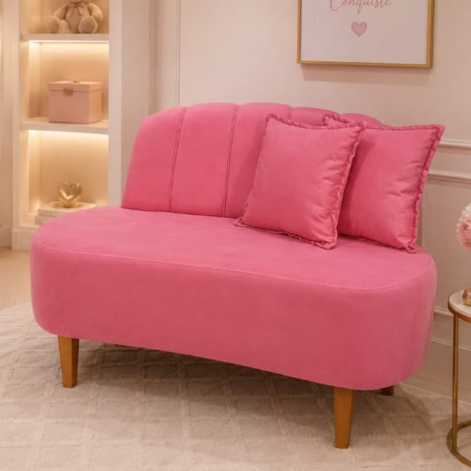 Sofá Namoradeira Orgânica Feijão Moderna Linda Fino Acabamento - Produto Em Estoque