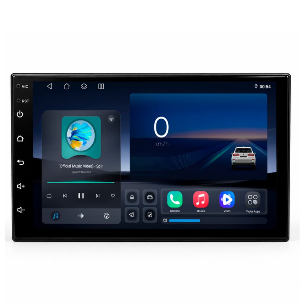 Central Multimidia Uppertech Power Max 7 Polegadas 8gb 256gb Octacore Carplay Android Auto Usb Bluetooth Wifi 4G